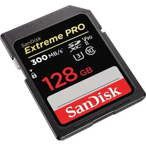 SanDisk Extreme PRO 128GB 300mbps SDXC UHS-II Memory Card (SDSDXDK-128G-GN4IN)