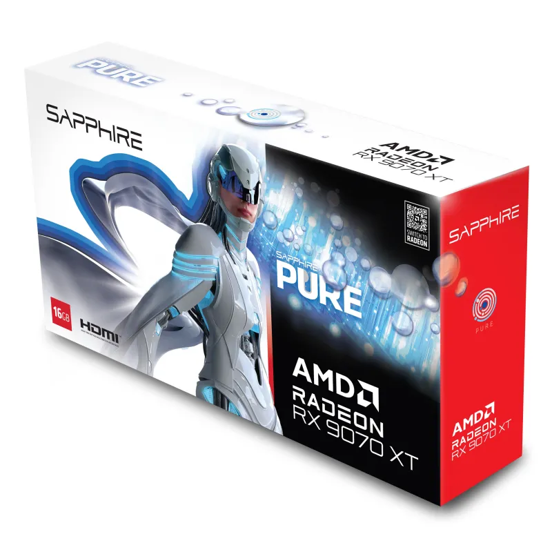 Sapphire PURE AMD Radeon RX 9070 XT 16GB GDDR6 Graphics Card