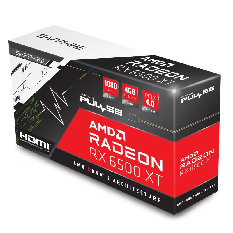 Sapphire Pulse AMD Radeon RX 6500 XT Gaming OC 4GB GDDR6 Graphics Card