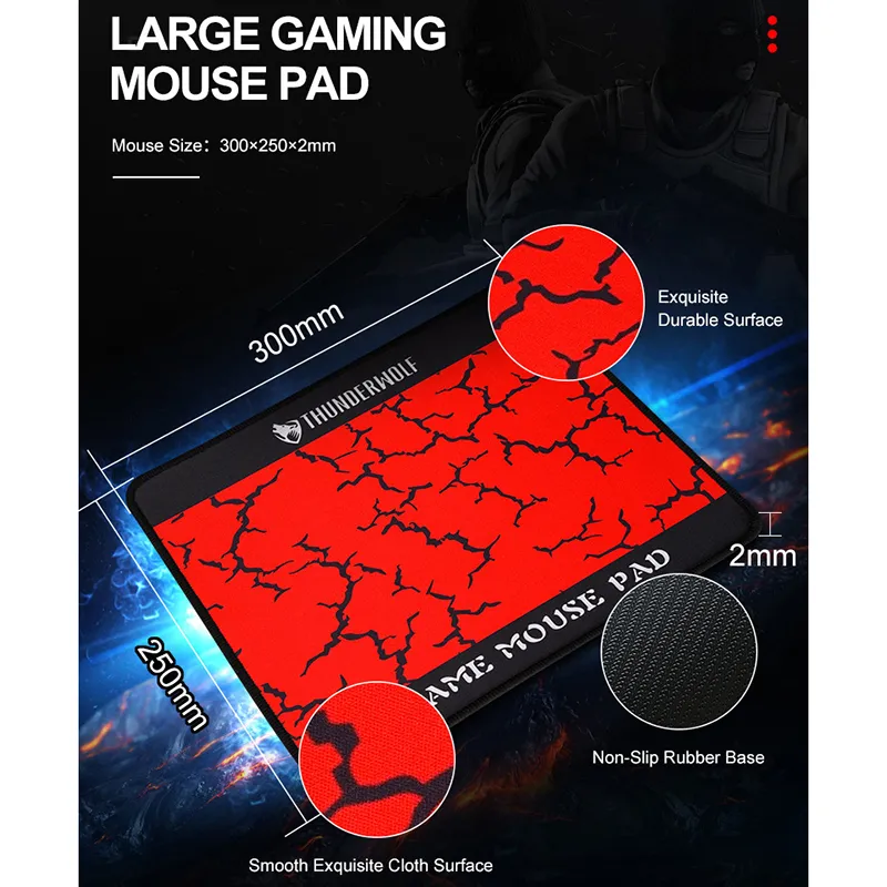 T-WOLF TF800 Wired Gaming Headset Mouse Keyboard And Mousepad 4 In 1 Combo