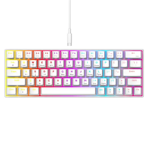 T-Wolf T30 Blue Switch Wireless RGB Mechanical Keyboard