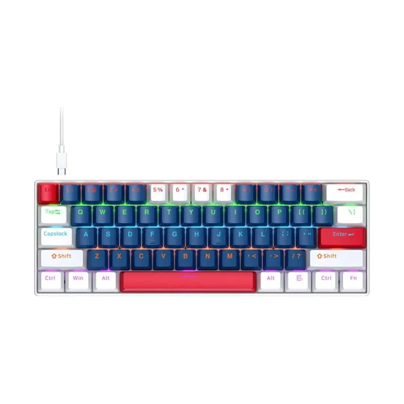 T-Wolf T60 60% Wired RGB Mechanical Gaming Keyboard