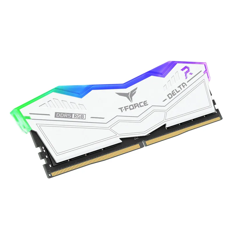 TEAM T-FORCE DELTA RGB 16GB 8000MHz DDR5 Gaming RAM White