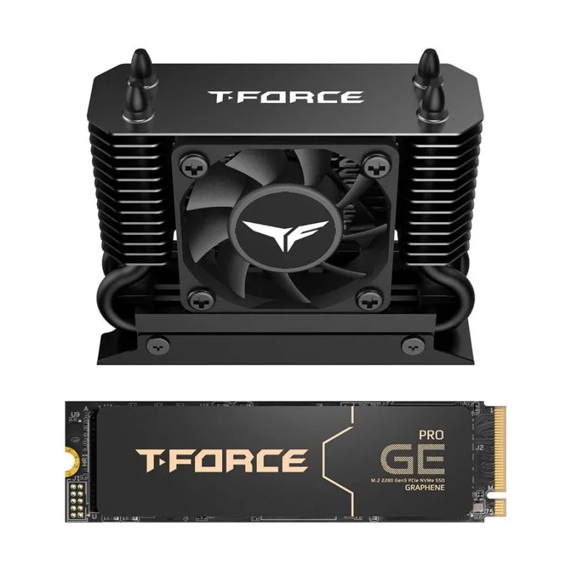 Team T-FORCE GE PRO 2TB M.2 PCIe Gen 5 NVMe SSD with AirFlow I Heatsink