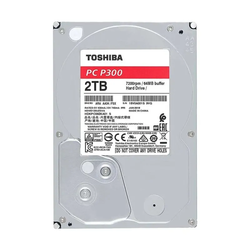 Toshiba P300 2TB 3.5-Inch SATA 7200RPM Desktop HDD