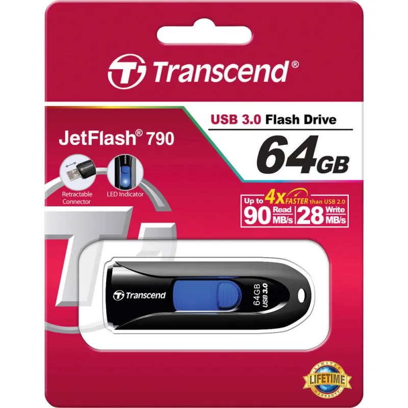 Transcend JetFlash 790K 64GB USB Pen Drive