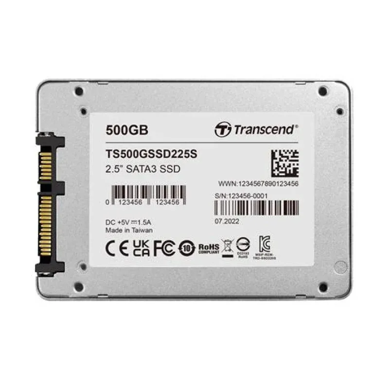 Transcend 225S 500GB 2.5 Inch SATA III SSD