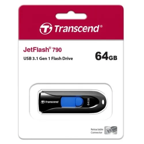 Transcend JetFlash 790 64GB USB 3.1 Gen 1 Pen Drive