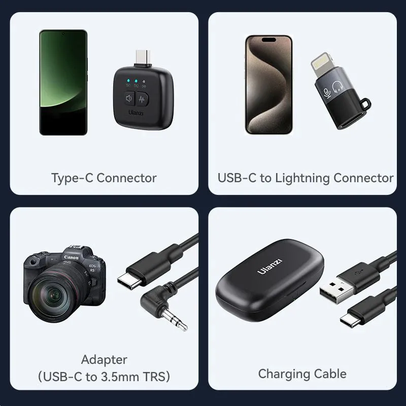 Ulanzi A30 Wireless Lavalier Tiny Microphone