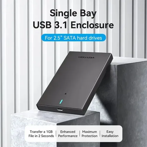 VENTION KPBB0 2.5 Inch SATA Hard Drive Enclosure