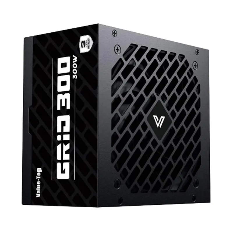 Value Top GRID 300 Real 300W ATX Non Modular Black Power Supply