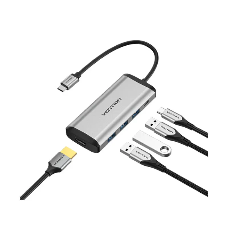 Vention CNBHB Type-C to HDMI to USB3.0 PD Converter Vention CNBHB Type-C to HDMI to USB3.0 PD Converter