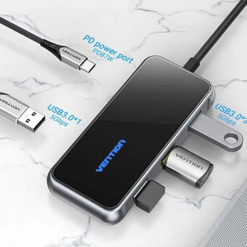 Vention TFDHB Multi-function USB-C to USB3.0 PD Docking Station