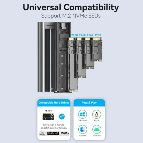 VENTION KPKH0 M.2 NVMe SSD Enclosure