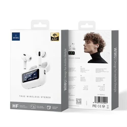WiWU T22 ANC True Wireless Earbuds with LCD Touch Screen