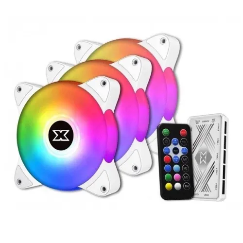 XIGMATEK Galaxy III Essential Arctic 120mm RGB Case Fan (3 Pack)