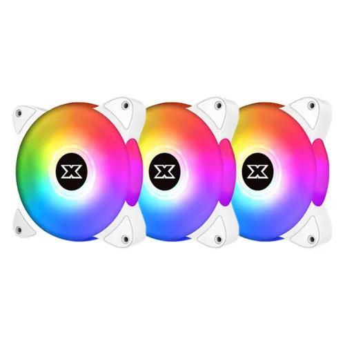 XIGMATEK Galaxy III Essential Arctic 120mm RGB Case Fan (3 Pack)