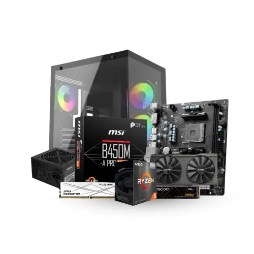 AMD Ryzen 5 5600 With Intel Arc 380 Combo Desktop PC