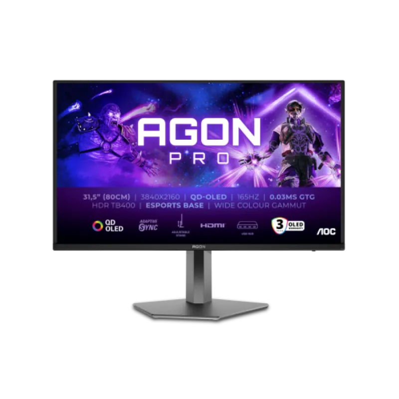 AOC AGON Pro AG326UD 31.5 Inch 165Hz 4K QD-OLED Gaming Monitor
