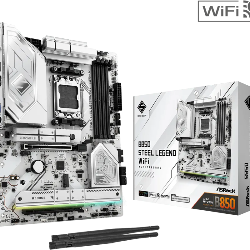 ASRock B850 STEEL LEGEND WIFI AM5 DDR5 ATX Motherboard