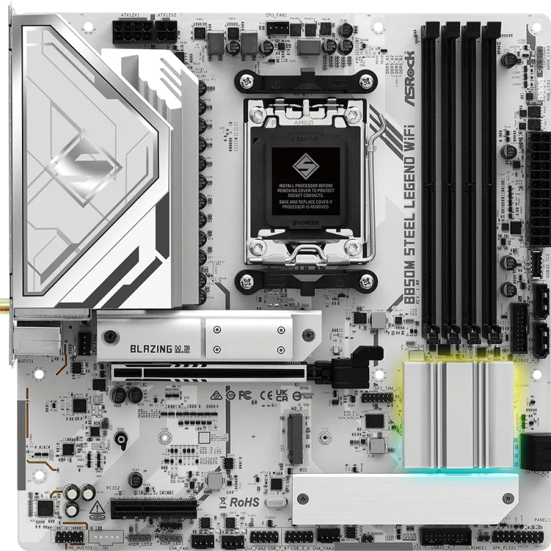 ASRock B850M STEEL LEGEND WIFI AM5 DDR5 mATX Motherboard