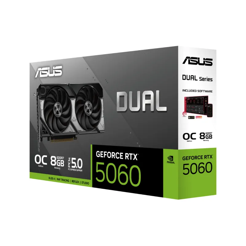 ASUS Dual GeForce RTX 5060 8GB GDDR7 OC Edition Graphics Card ASUS Dual GeForce RTX 5060 8GB GDDR7 OC Edition Graphics Card