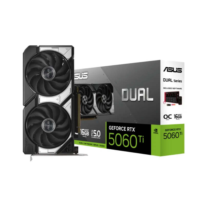 ASUS Dual GeForce RTX 5060 Ti 16GB GDDR7 OC Edition Graphics Card ASUS Dual GeForce RTX 5060 Ti 16GB GDDR7 OC Edition Graphics Card