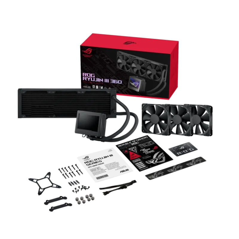 Asus ROG RYUJIN III 360 AIO 3.5" LCD Display Liquid CPU Cooler