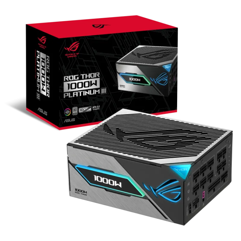 ASUS ROG Thor 1000W Platinum III 80 Plus Platinum ATX 3.1 Power Supply