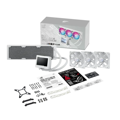 Asus ROG RYUJIN III 360 ARGB White AIO 3.5" LCD Display Liquid CPU Cooler