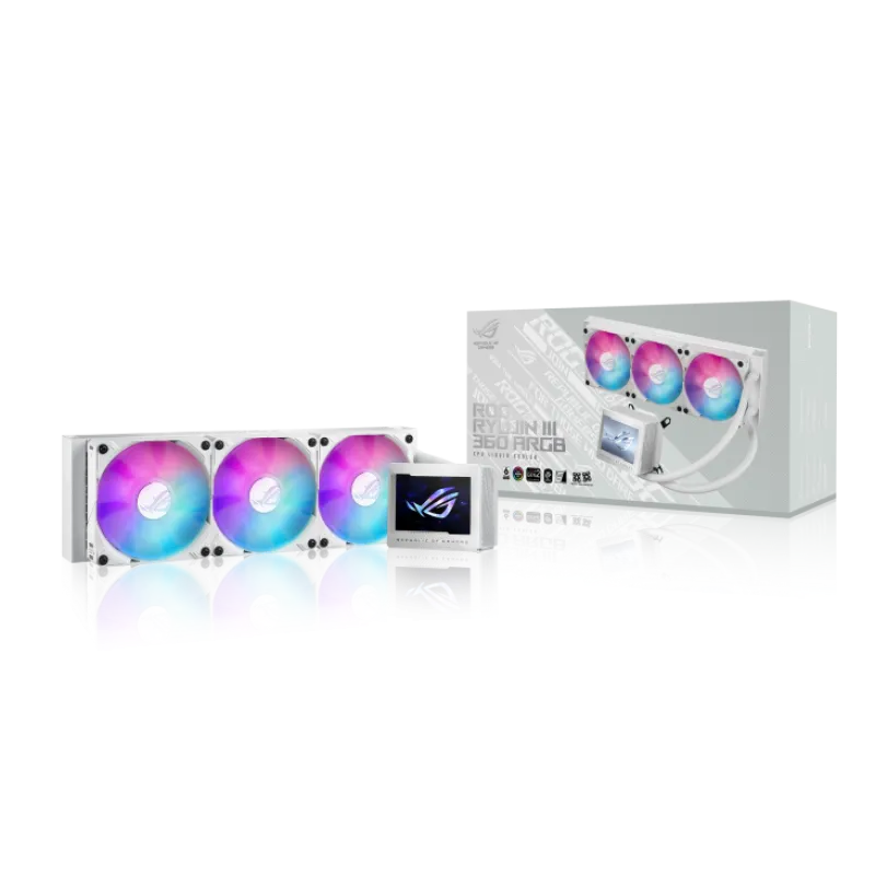 Asus ROG RYUJIN III 360 ARGB White AIO 3.5" LCD Display Liquid CPU Cooler