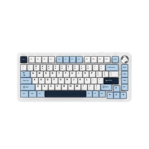 Ajazz AK820 MAX Plus Tri-Mode Mechanical Keyboard Blue-White-DarkBlue