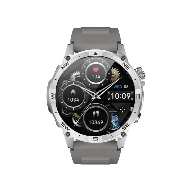 Blisbond Storm AMOLED Display Bluetooth Calling Smart Watch Silver