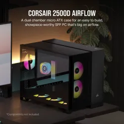 Corsair 2500D AIRFLOW Mid-Tower Dual Chamber PC Case - Black