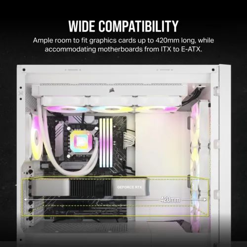 Corsair 5000D CORE AIRFLOW Mid-Tower ATX PC Case — White