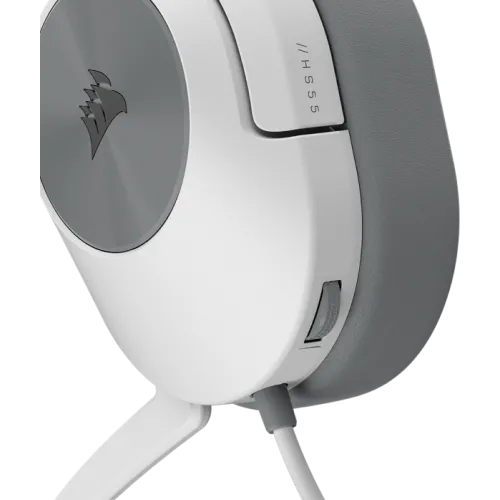 Corsair HS55 Stereo 3.5mm Wired Gaming Headphone Carbon White
