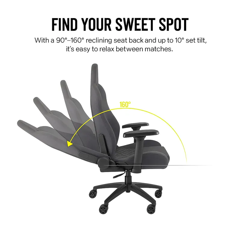 Corsair TC100 RELAXED Fabric Gaming Chair Grey