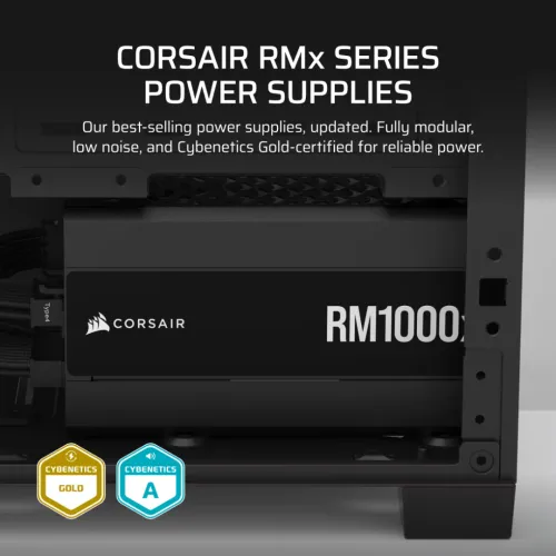 Corsair RMx Series RM1000x Fully Modular 80 Plus Gold Certified Power Supply (UK)
