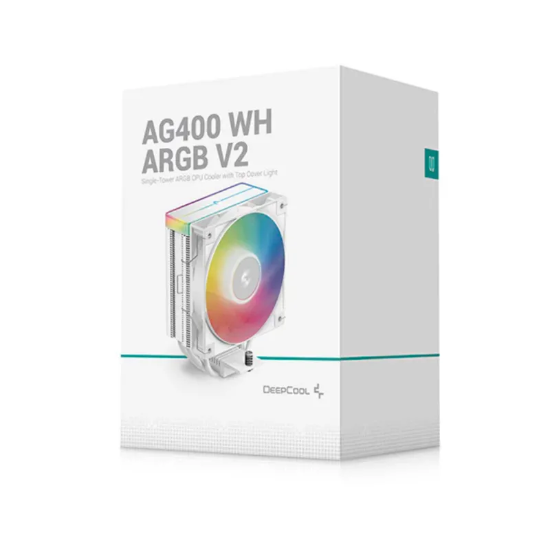 DeepCool AG400 WH ARGB V2 120mm CPU Air Cooler DeepCool AG400 WH ARGB V2 120mm CPU Air Cooler