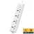 Deli CT703ES 3 Pin 4 Port 3 Meter Power Strip With Surge Protection