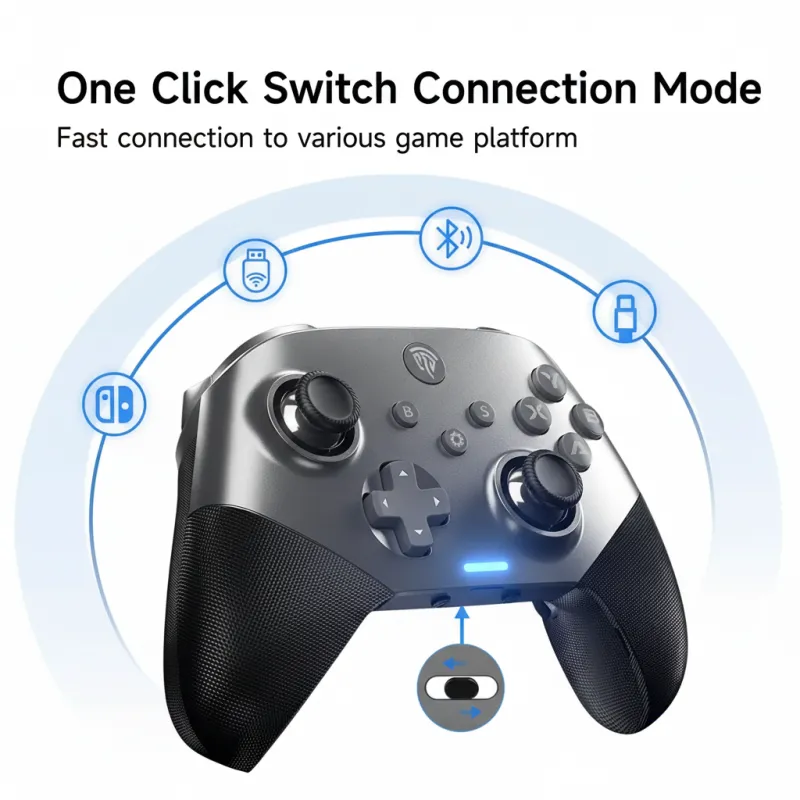 EasySMX X10 Tri-Mode Wireless with Mechanical Buttons Controller