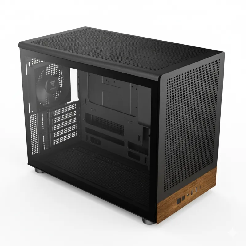 Gamdias ATHENA M4M WOOD mATX Mini Tower Gaming Casing