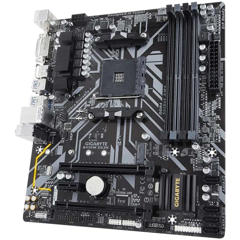 Gigabyte AMD B450M DS3H Ultra Durable RGB Motherboard