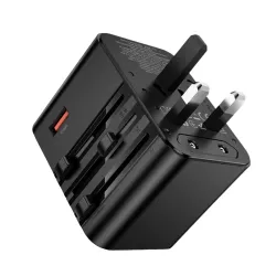 Hoco AC31 25W 3 Port Universal Travel Adapter