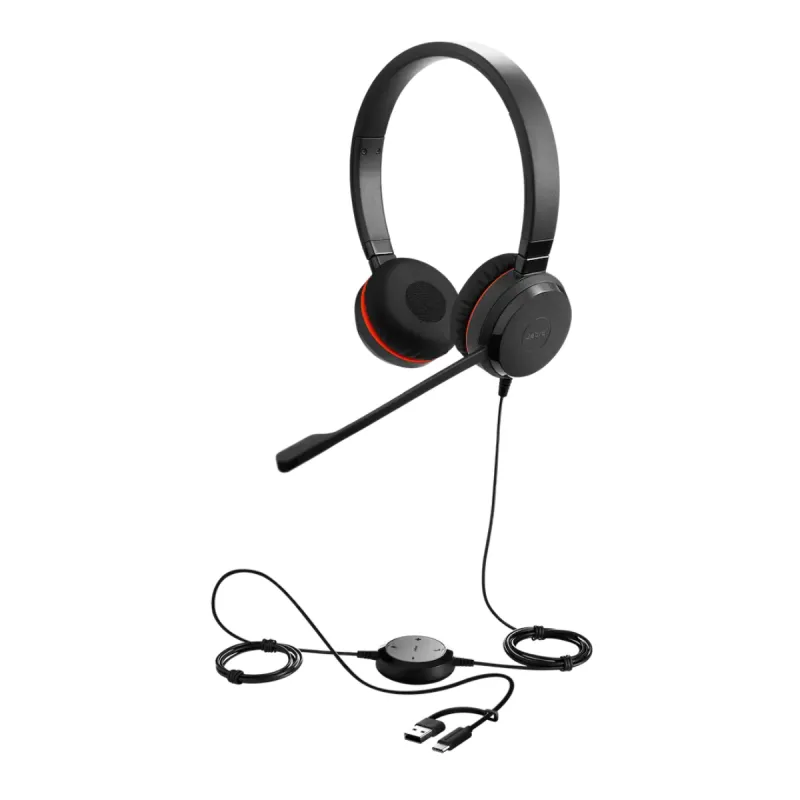 Jabra Evolve 20 SE Duo MS USB & Type-C Headset