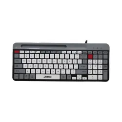 Jedel K37 Wired Slim 100 key Chocolate Keyboard With Mobilephone Holder