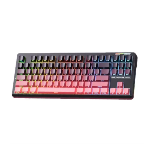 LINGBAO K87 Tri-Mode Gaming Keyboard Gradient Pink