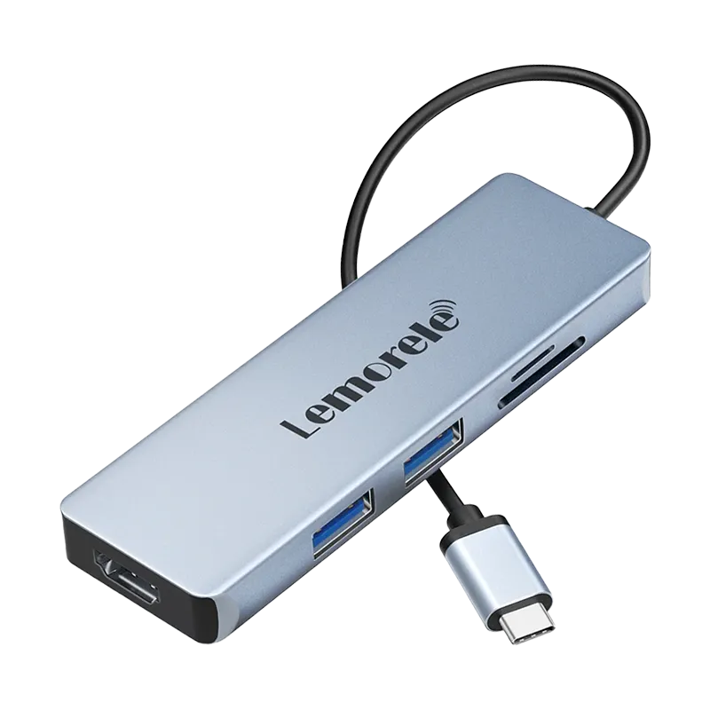 Lemorele TC18 5-in-1 HDMI/USB/SD/TF USB Type-C Hub