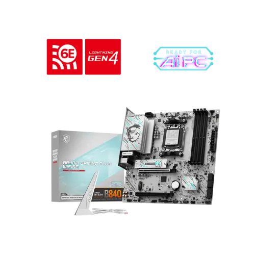 MSI B840M GAMING PLUS WIFI6E AM5 mATX Motherboard