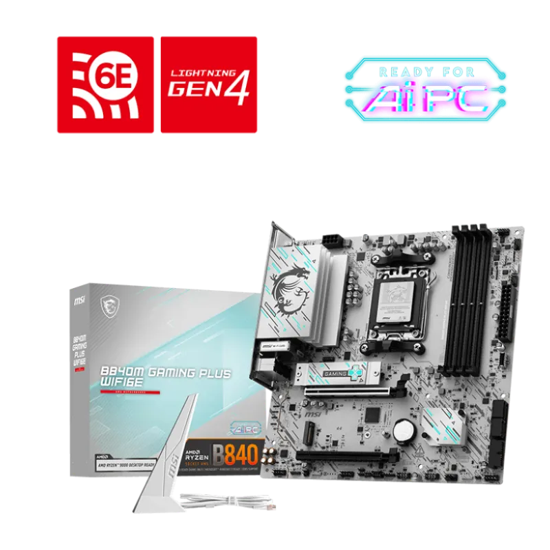 MSI B840M GAMING PLUS WIFI6E AM5 mATX Motherboard